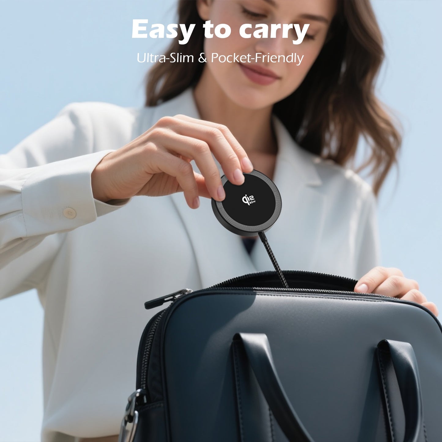 Wireless Charger for iPhone, 25W Phone Charger Compatible with iPhone 17 16 15 13 14 12 Series, Charging Pad Compatible with AirPods 4 3 2, Ideal for Travel Home Office, Black(2 Pack)