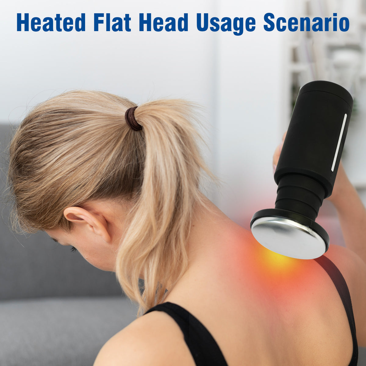 Cordless Hot and Cold Percussion Deep Tissue Massager Gun, 6 Intensity Levels Massager Gun, Black