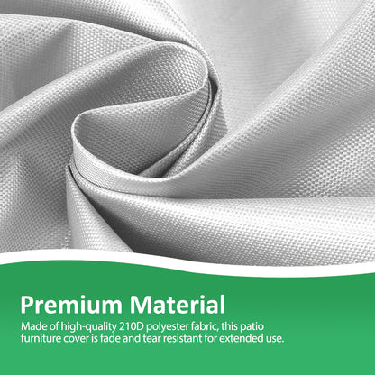 Baokaler Outdoor Furniture Covers, 600D Heavy Duty Waterproof Outdoor Chair Covers 2 Pack for Patio Garden, Beige&Mocha