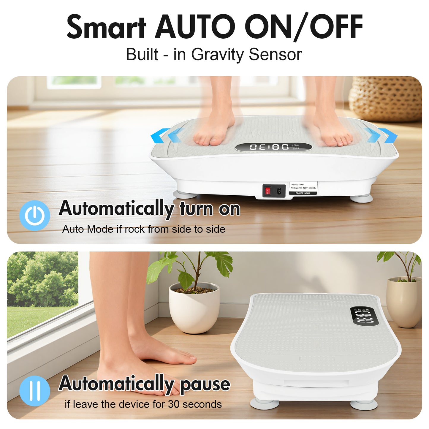 Vibration Plate 330lb, Vibration Board Exercise Machine, Full Body Workout Vibrating Fitness Platform, Waver Stand for Weight Loss, Home Gym Equipment, Red