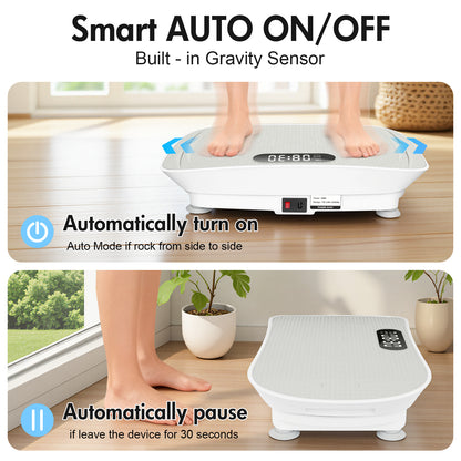 Vibration Plate 330lb, Vibration Board Exercise Machine, Full Body Workout Vibrating Fitness Platform, Waver Stand for Weight Loss, Home Gym Equipment, Red