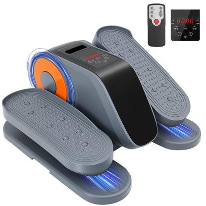 Under Desk Elliptical, Leg Exerciser for Seniors Fuly Assembled, Quiet & Portable Electric Seated Pedal Exerciser Adjustable Speeds, Gray
