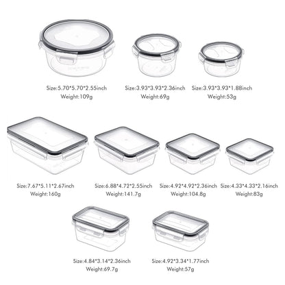 Food Storage Containers with Lids, 52 Piece Leak Proof Clear Plastic Food Container for Food, BPA-Free, Food Meal Storage Set, Meal Prep Container Stackable Containers, PP+Silicone