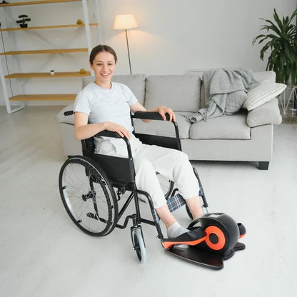 RICAN Under Desk Elliptical Machine, Ellipse Leg Exericser While Sitting for Seniors, Mini Elliptical Machine with Remote Control, Portable Automatic Foot Excerciser for Home Office Gym