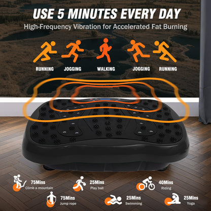 Vibration Plate Exercise Machine-Bluetooth, Vibration Plate for Lymphatic Drainage, Whole Body Workout Vibrate Fitness Platform, Waver Vibration Plate for Weight Loss