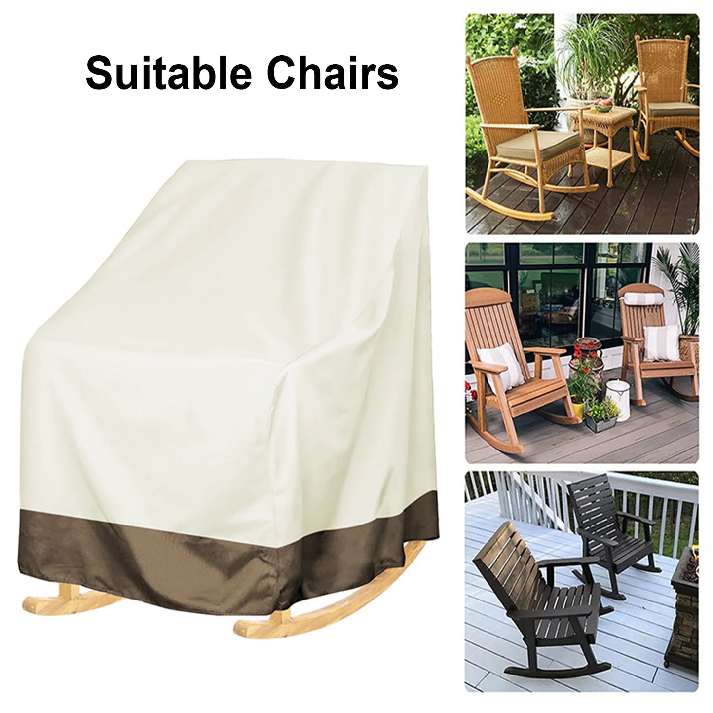 Outdoor Furniture Covers, 600D Heavy Duty Waterproof Outdoor Chair Covers 2 Pack for Patio Garden