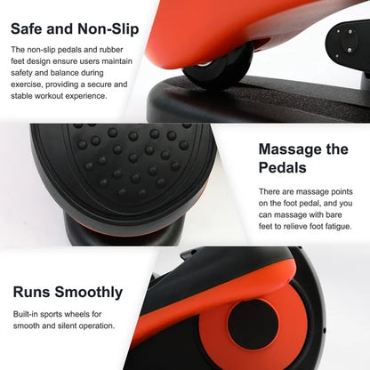 RICAN Under Desk Elliptical Machine, Ellipse Leg Exericser While Sitting for Seniors, Mini Elliptical Machine with Remote Control, Portable Automatic Foot Excerciser for Home Office Gym