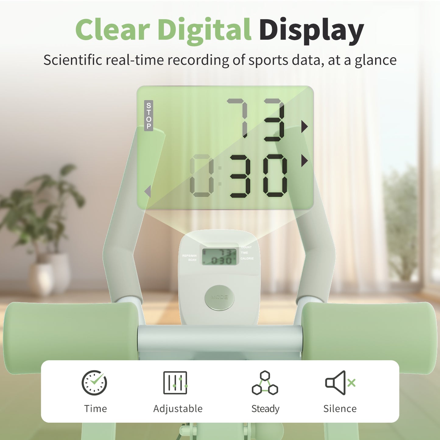 Dual-track Ab Workout Machine with 4 Adjustable Heights, Foldable Core & Abdominal Exercise Machine with 440lbs Weight Capacity, Ab Exercise Fitness Trainer