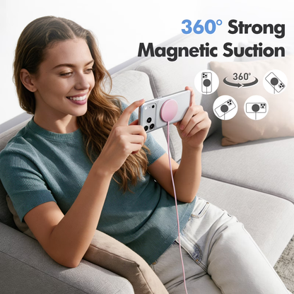 Magnetic Wireless Charging Pad [2-Pack], Ultra-Thin Pink Wireless Charger, 25W Fast Magsafe Charger Compatible with iPhone 17/16/15/14/13/12, AirPods