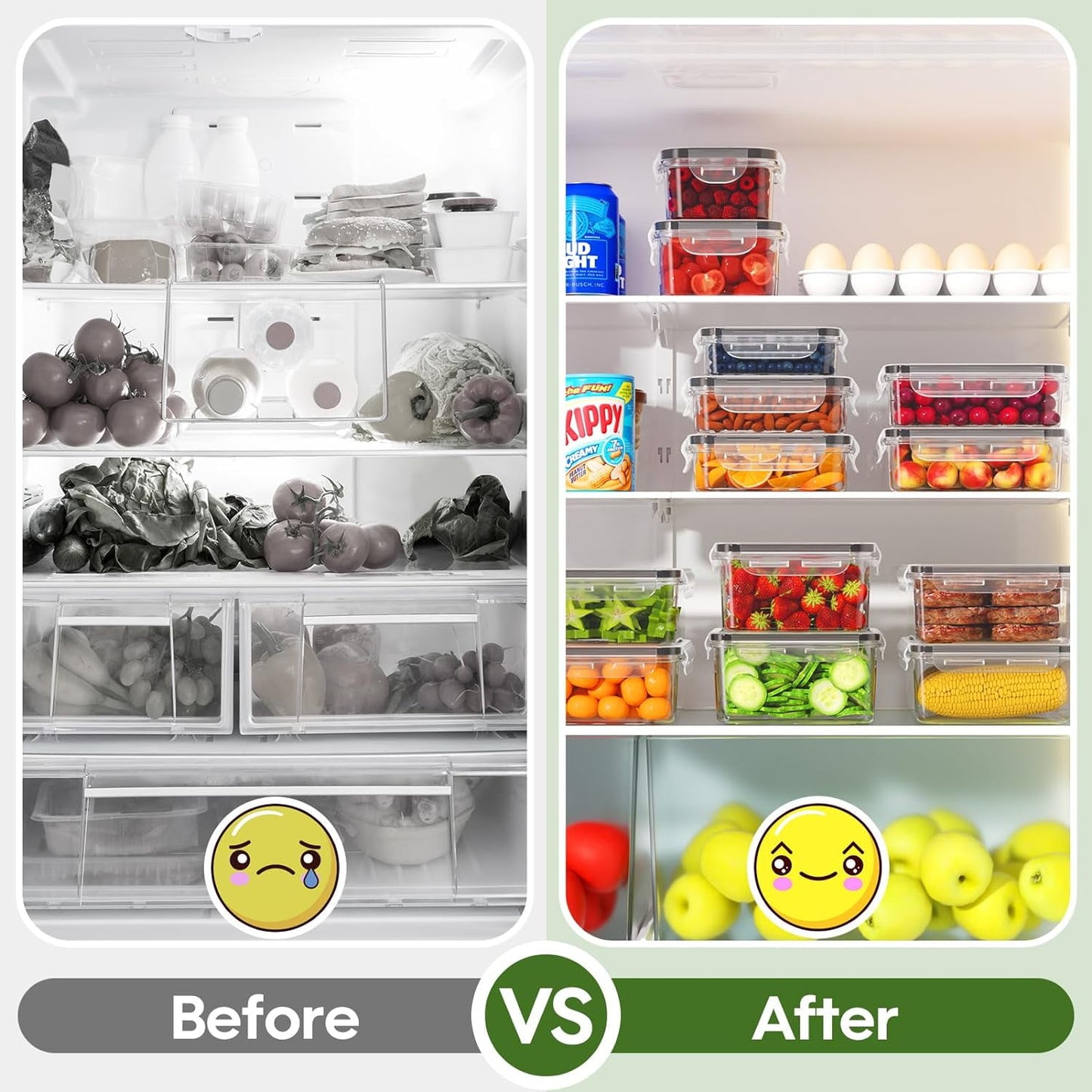 Food Storage Containers with Lids, 52 Piece Leak Proof Clear Plastic Food Container for Food, BPA-Free, Food Meal Storage Set, Meal Prep Container Stackable Containers, PP+Silicone