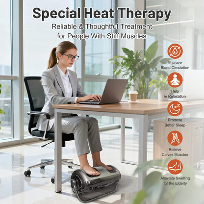 BAOKALER Foot Massager with Heat & Shiatsu For Plantar Fasciitis, Pain Relief & Heat Therapy, Deep Kneading Massage for Leg/Calf/Ankle, Ideal for Family and Friends, Black