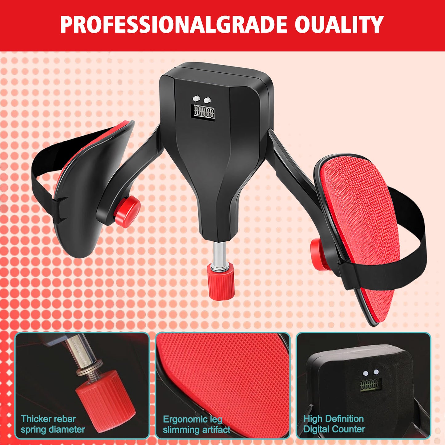 Rican Thigh Master, Adjustable Resistance 22-110LBS, Hip Shaper Trainer Machine with Display Counter, Leg Exercise Equipment for Men & Women