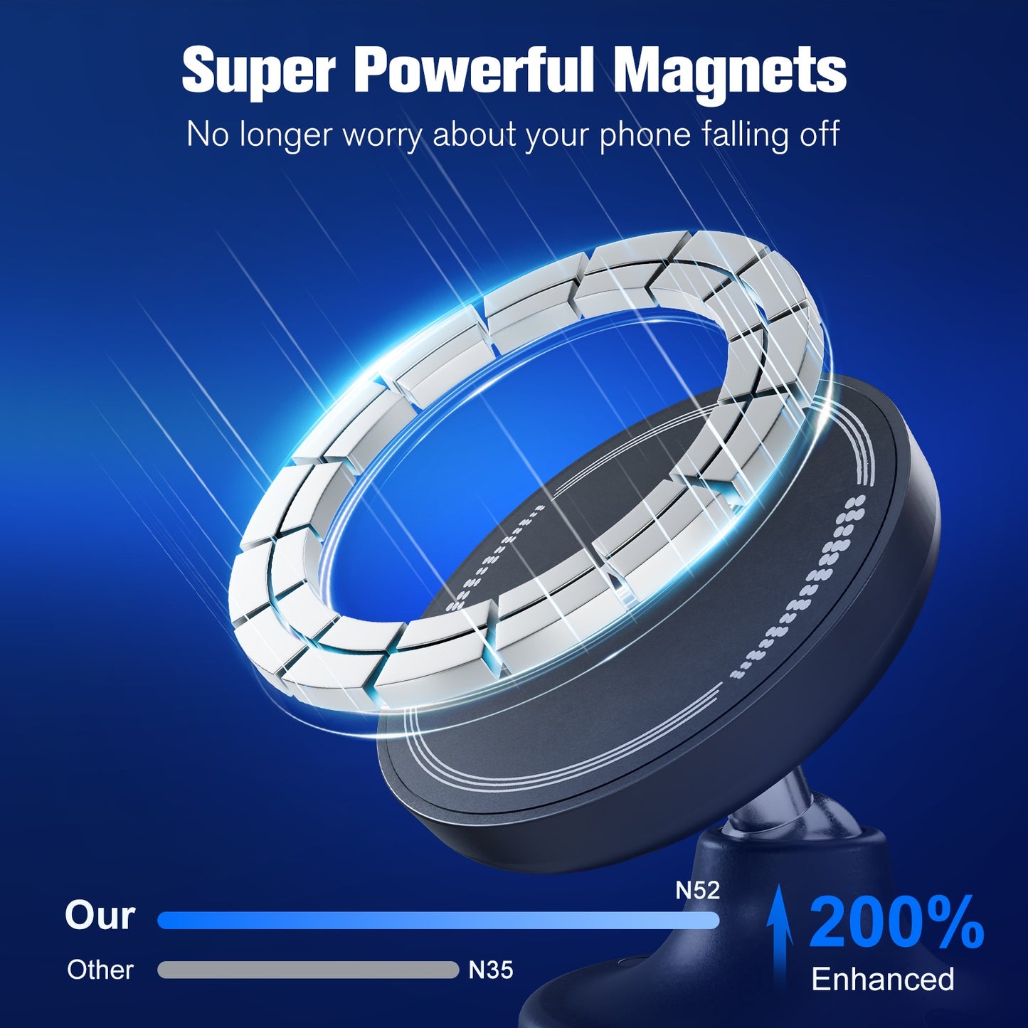 Wireless Car Charger, 15W Wireless Charging Phone Mount for Car, Magnetic Car Phone Holder for iPhone 16 15 14 13 12, 360¡ã Rotatable Charger Car Mount, Black