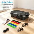 Vibration Plate with the built-in LED light strip, Full Body Shaker Platform for Home Exercise, Vibration Board with 5 Pull Ropes