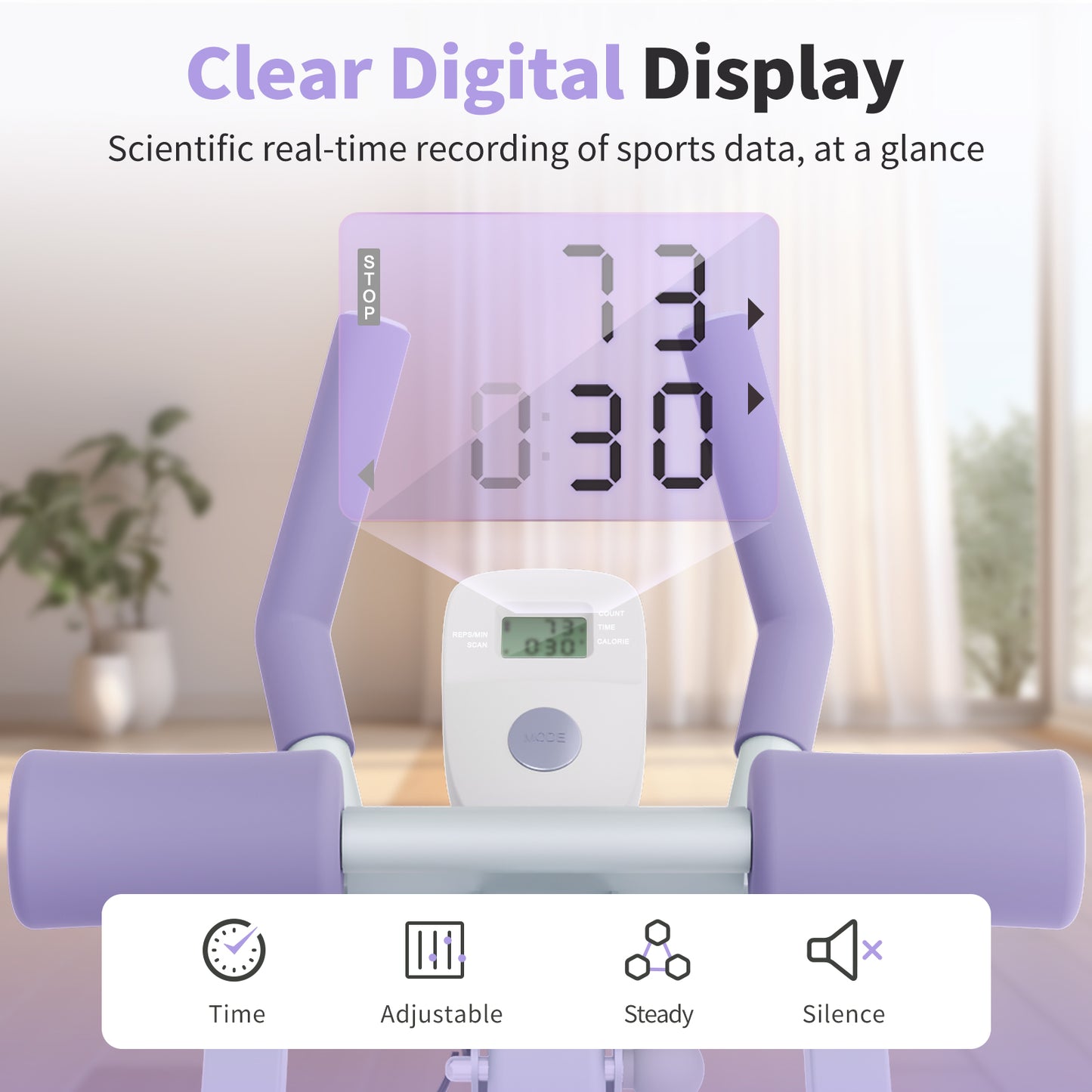 RICAN Ab Fitness Crunch, Abdominal Workout Machine for Glider Roller and Pushup with Headrest, Strength Training Exerciser for Core Strength and Plasticity, Ideal for Home Gym Office