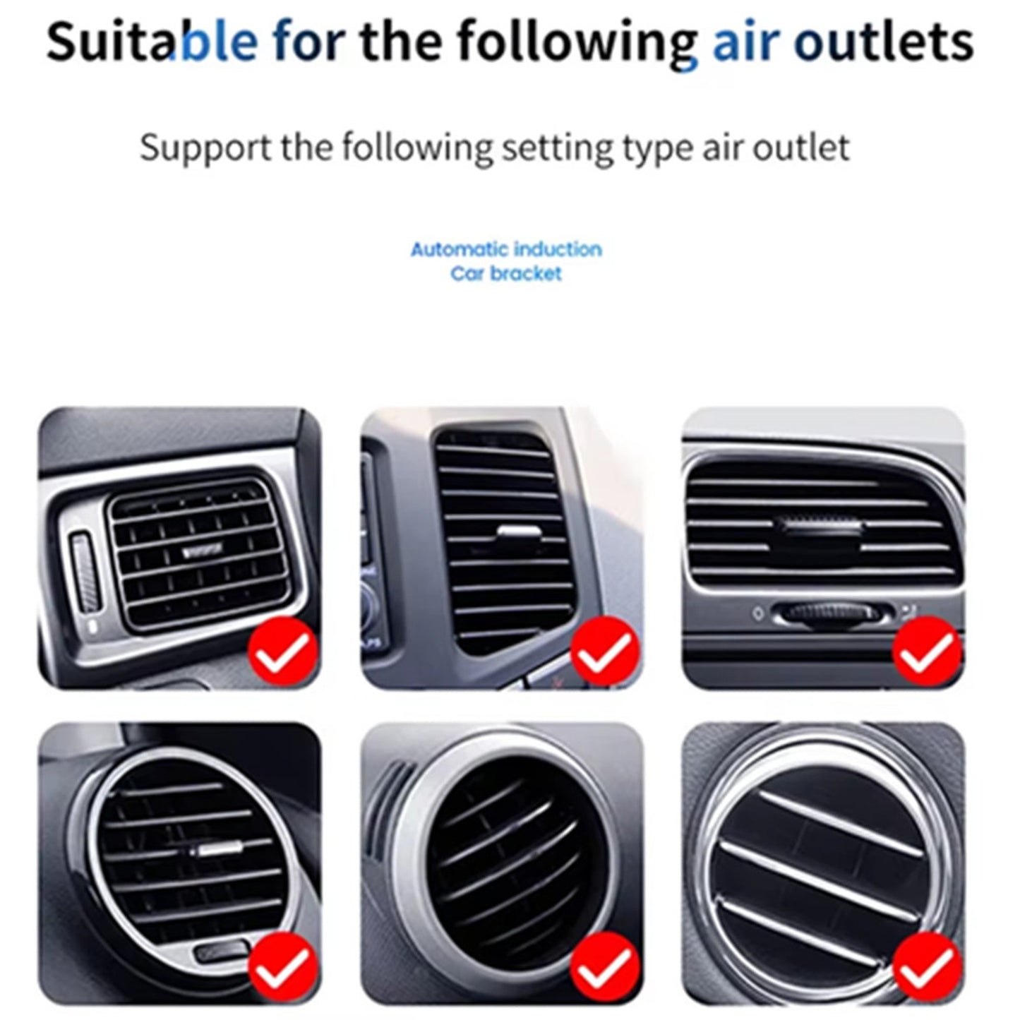 Wireless Car Charger,15W Fast Charging Auto Clamping Car Charger Phone Mount Holder Fit for iPhone/Samsung Galaxy/Ultra,Google/LG