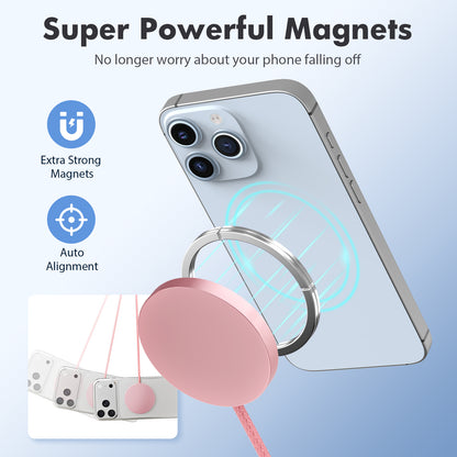 25W MagSafe Wireless Charger 2 Pack, Magnetic Fast Charging Pad for iPhone 17 16 15 14 13 12 Pro Max AirPods, iPhone charger, Pink