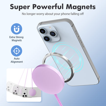 25W Magnetic Wireless Charger, Magsafe Fast Charging Pad, iPhone 17 16 15 14 13 12 Pro Max, Slim Portable Phone Charger, Light Violet