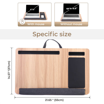 Lap Desk, Laptop Bed Table Home Office Portable Computer Lapdesk Soft Pillow Cushion Tray Work Gaming Couch