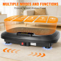 Vibration Plate Exercise Machine, Full Body Vibration Platform with 2 Loops & 5 Resistance Bands for Wellness and Fitness, Black