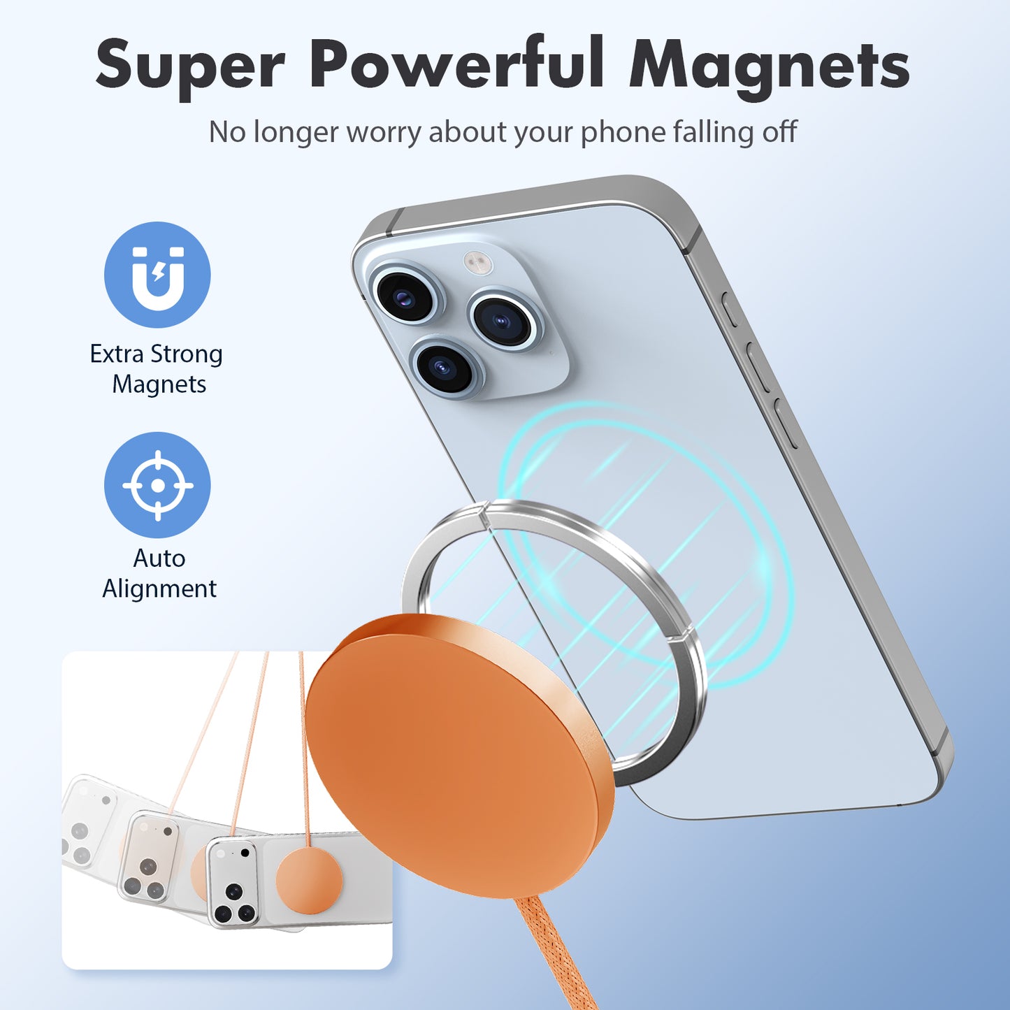 Magnetic Wireless Charging Pad, 25W Ultra-Thin Fast Wireless Charger for iPhone 17/16/15/14/13/12 & AirPods, Portable Travel Charging Mat