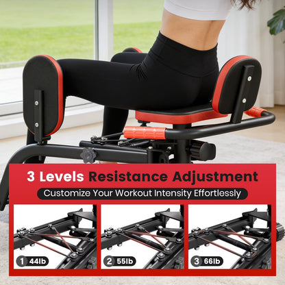 Hip Abductor Machine, Incline Hip Abduction Machine with Hip Thrust Function for Man & Women, Leg Abductor Machine, Booty Builder for Butt Workout