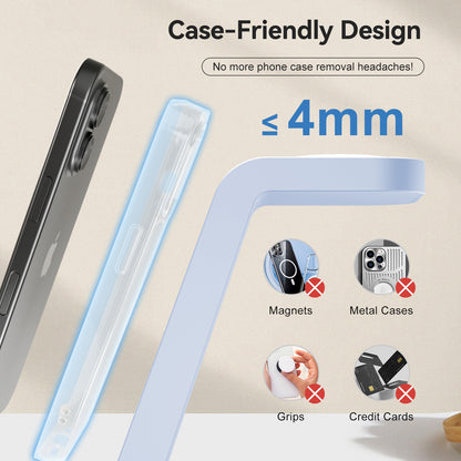 Wireless Charger, 3 in 1 Charging Station for iPhone 17 16 15 14 13 12 11 8 , 18W Charger Stand for Airpods 4 3 2 Pro, for Apple Watch 11 10 9 8 7 6 5 4 3 2 SE Ultra Series, Blue