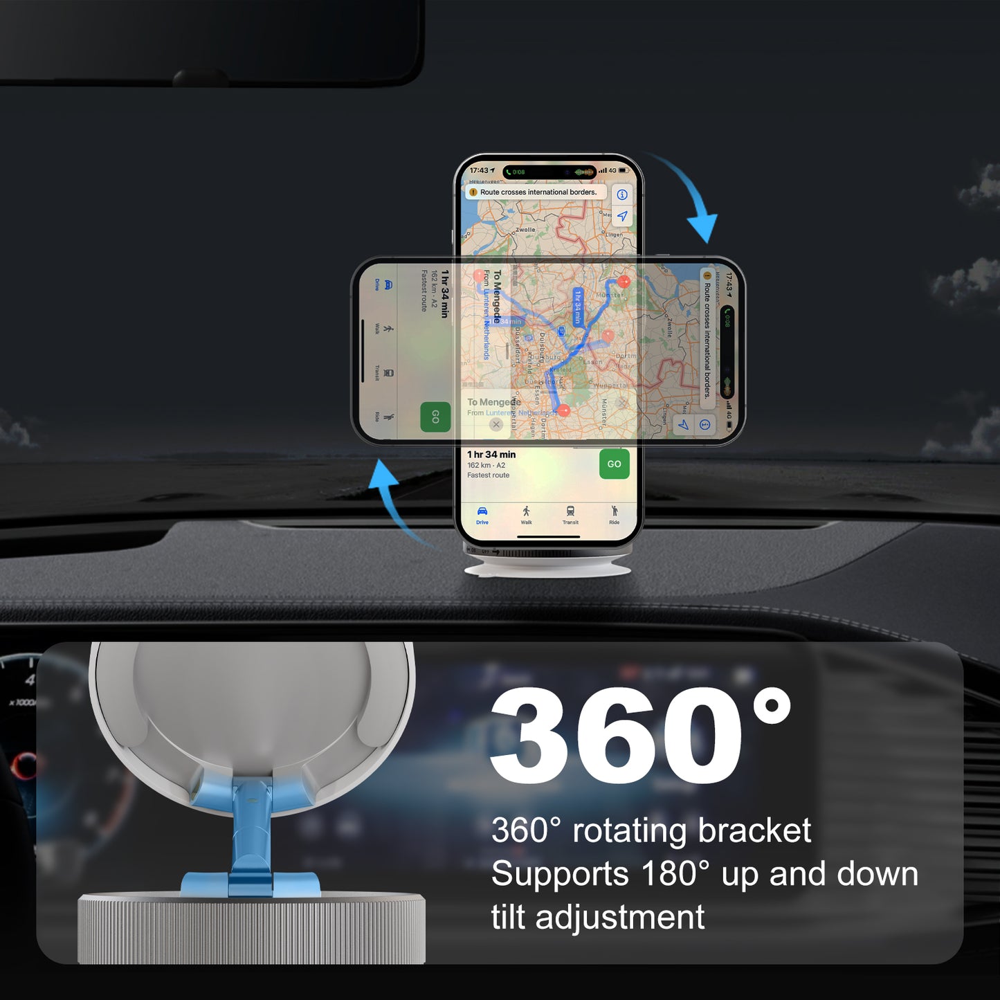 Phone Holders for Your Car Magnetic, 361 Degree Rotation, Air Vent Magnetic Phone Mount, Upgraded Strongest Magnet Power, Compatible with iPhone, Samsung, Google Pixel, Motorola Moto, White