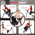 ALSO GO Ab Workout Machine, Core & Ab Exercise Equipment, Height Adjustable Abdominal Trainer for Home Gym, Foldable Ab Fitness Full Body Shaping, Black/Red
