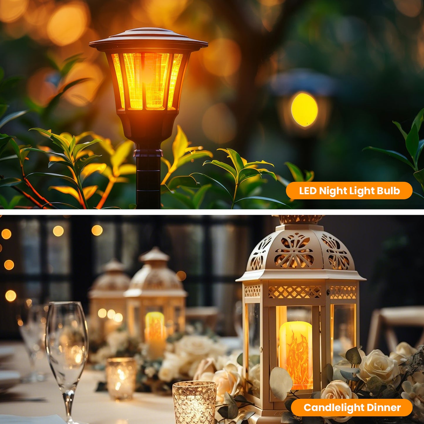 TopZoo LED Flame Light Bulbs 2PCS, Flickering Light Bulbs Upgraded 4 Modes, E26 Base Light Bulbs with Upside Down Effect for Daily, Garden Decor, Halloween, Party, Patio, Indoor, Outdoor Decor