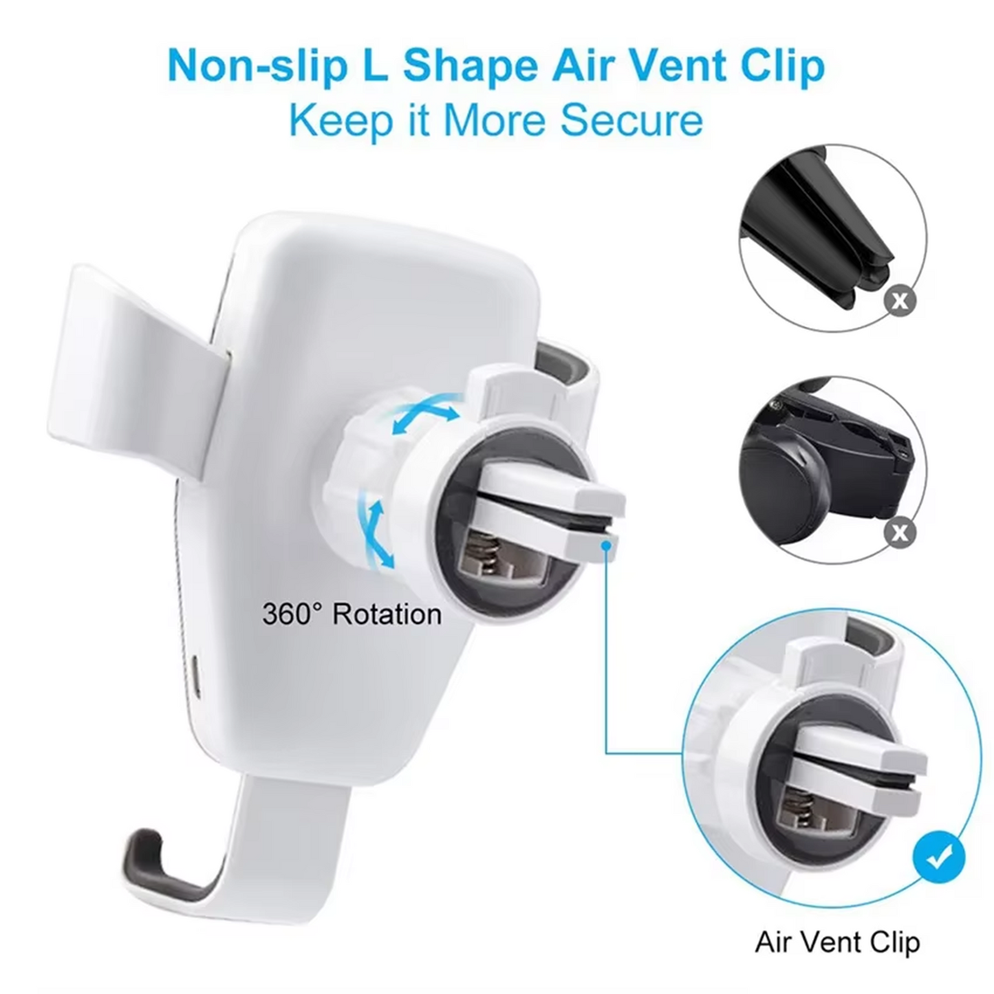 Wireless Car Charger,15W Fast Charging Auto Clamping Car Charger Phone Mount Holder Fit for iPhone/Samsung Galaxy/Ultra,Google/LG