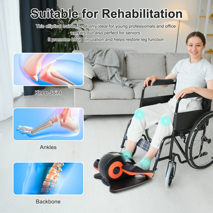 Baokaler Under Desk Elliptical Exercise Machine, Elipsefit Leg Exerciser While Sitting for Seniors, Electric Seated Pedal Exerciser, Mini Elliptical Machines for Home Office