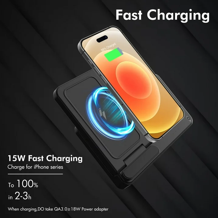 Wireless Charger,Wireless Charging Station Magnetic Fast Charging Stand Compatible with iPhone 17 16 15 14 13 12 11 Pro Max Plus XS XR X 8, For Apple Watch and AirPods 3 2 Pro