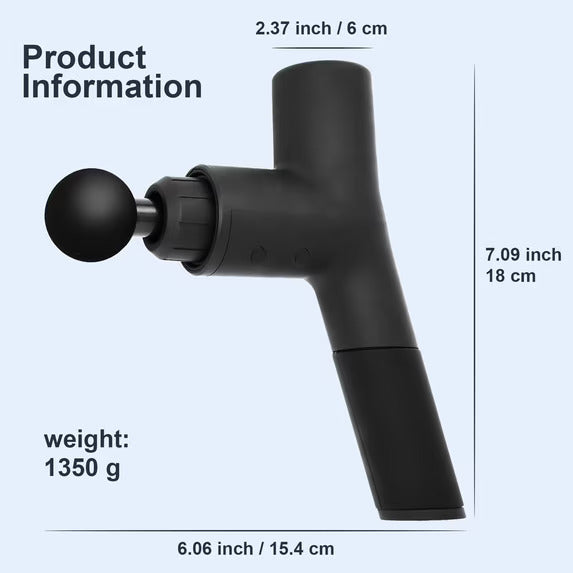 RICAN 6 Head Massage Gun, 9 speeds & 3 Sets Massage Heads for deep muscle relief on your back, legs, arms, A perfect gift for family & friends.