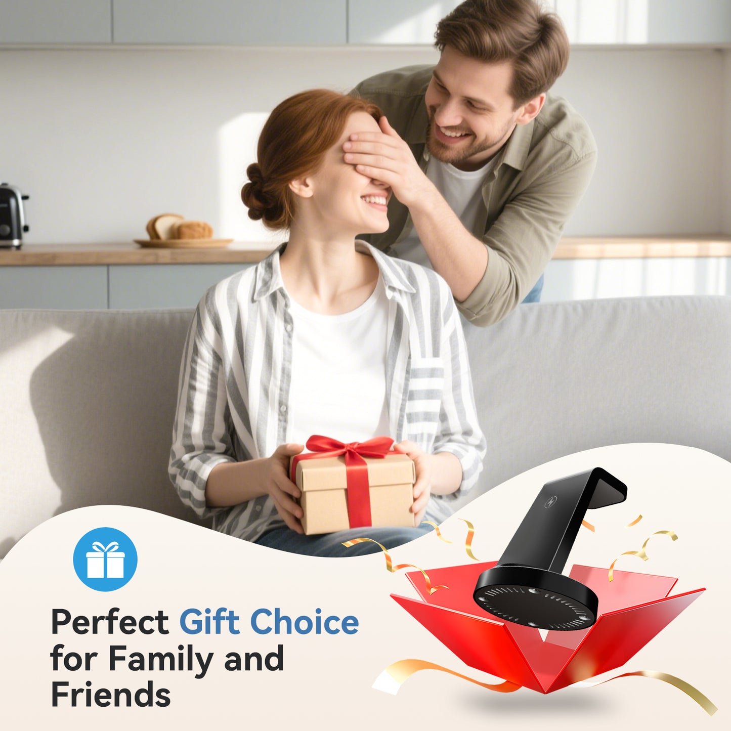 3 in 1 Charging Station, 15W Fast Wireless Charger Compatible with iPhone 17 16 15 14 13 12, Compatible with iWatch, Compatible with Airpods, Black