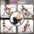 ALSO GO Ab Workout Equipment, Foldable Ab Machine Full Body Workout for Home Gym, Adjustable ab Trainer, Strength Training Exercise, Core & Abdominal Trainers, Max 440lbs with LCD Display