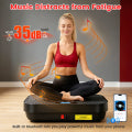 Vibration Plate Exercise Machine, Full Body Workout Vibration Platform with Loop Bands & Remote Control for Home Fitness & Weight Loss & Muscle Toning, Black