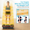 Vibration Plate with the built-in LED light strip, Full Body Shaker Platform for Home Exercise, Vibration Board with 5 Pull Ropes