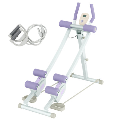 RICAN Ab Fitness Crunch, Abdominal Workout Machine for Glider Roller and Pushup with Headrest, Strength Training Exerciser for Core Strength and Plasticity, Ideal for Home Gym Office