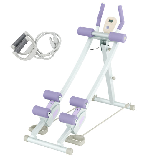 RICAN Ab Fitness Crunch, Abdominal Workout Machine for Glider Roller and Pushup with Headrest, Strength Training Exerciser for Core Strength and Plasticity, Ideal for Home Gym Office