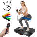 Vibration Plate Exercise Machine, Full Body Vibration Platform with 2 Loops & 5 Resistance Bands for Wellness and Fitness, Black