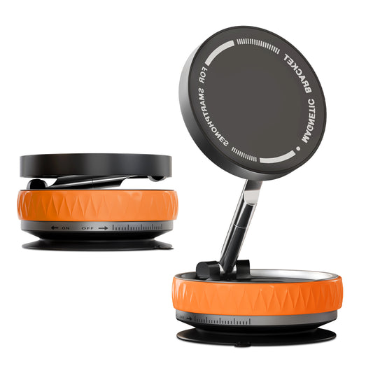 Phone Holder for Car, 360¡ã Rotation Strong Magnet Phone Mount for Dashboard, Compatible with iPhone, Samsung Galaxy, Car Mount for Windshield,Orange