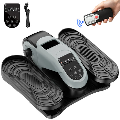 Rican Under Desk Elliptical for Seniors, Electric Seated Foot and Leg Pedal Exerciser While Sitting, Quiet Home Office Workout Machine, Gray