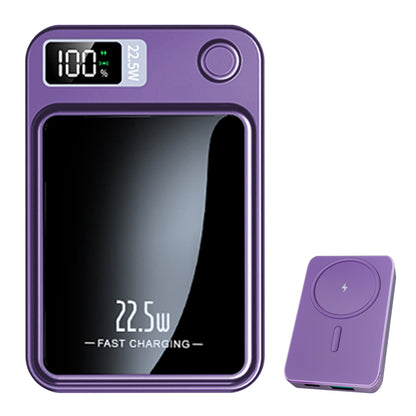 Power Bank, 5000mAh 22.5W Fast Charging, 2 in 1 Magnetic Wireless power bank with LED Power Display, Compatible with iPhone 8 and above series