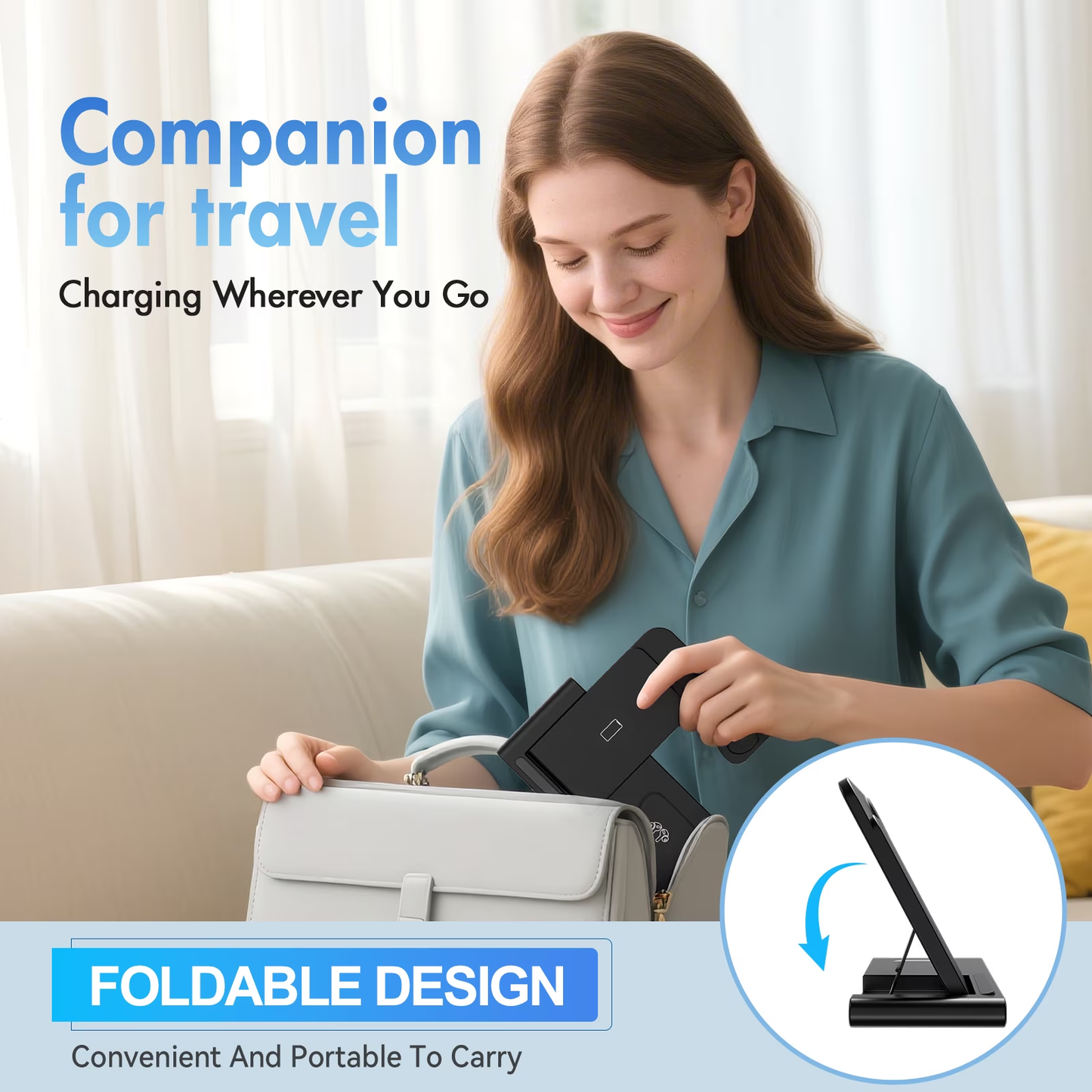15W Wireless Charger,3 in 1 Charging Station Compatible with iPhone 17 16 15 14 13 12 11 Pro Max Plus XS XR X 8, Fast Charging Dock Compatible for Apple Watch&AirPods 4 3 Pro,NO Adapter