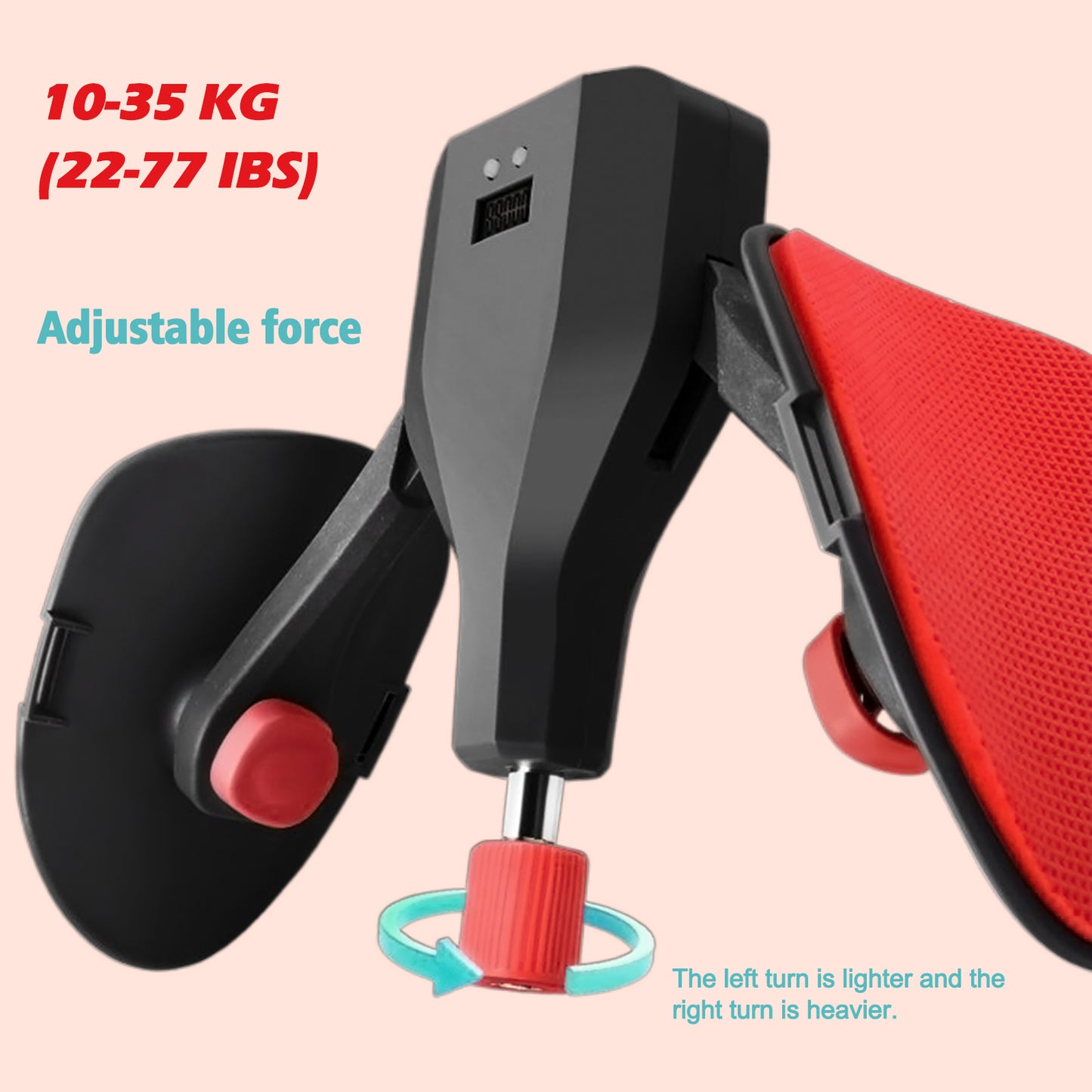 RICAN Thigh Master, Thigh Trainer Adjustable Resistance 22-77LBS, Hip Shaper Trainer Machine with Display Counter, Leg Exercise Equipment for Men & Women