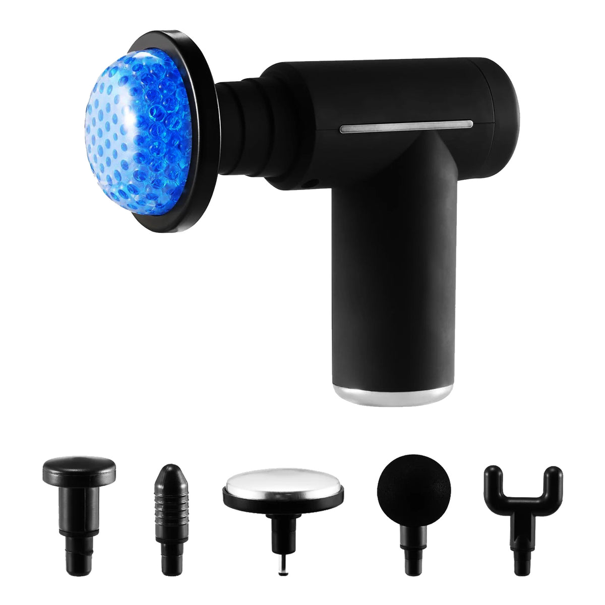 Cordless Hot and Cold Percussion Deep Tissue Massager Gun, 6 Intensity Levels Massager Gun, Black