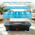 Vibration Plate Exercise Machine with 5 Resistance Bands, Whole Body Workout Vibration Platform for Fat Burning & Body Shaping