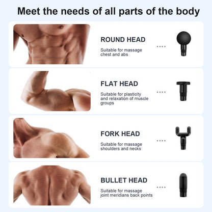 RICAN 6 Head Massage Gun, 9 speeds & 3 Sets Massage Heads for deep muscle relief on your back, legs, arms, A perfect gift for family & friends.