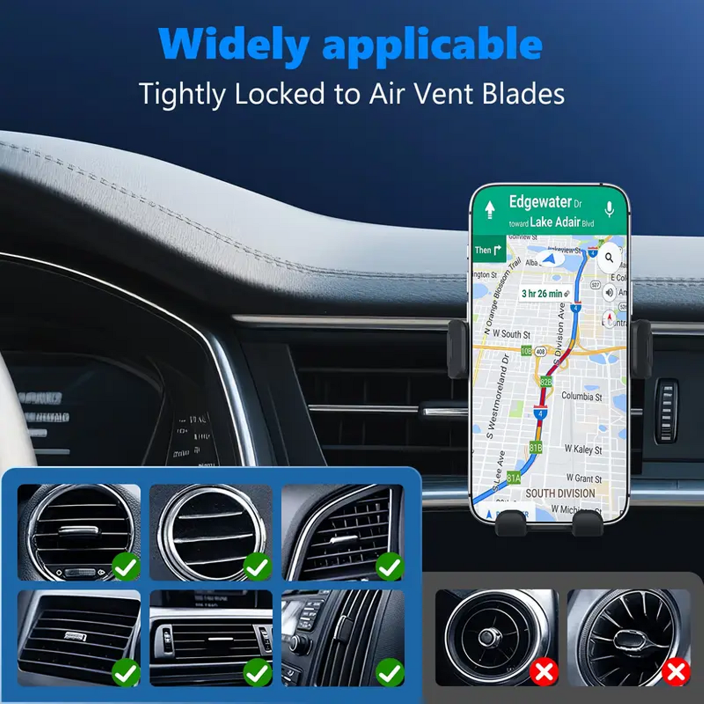 Wireless Car Charger,15W Fast Phone Wireless Charger for Car Auto Clamping,Wireless Car Charger Mounts